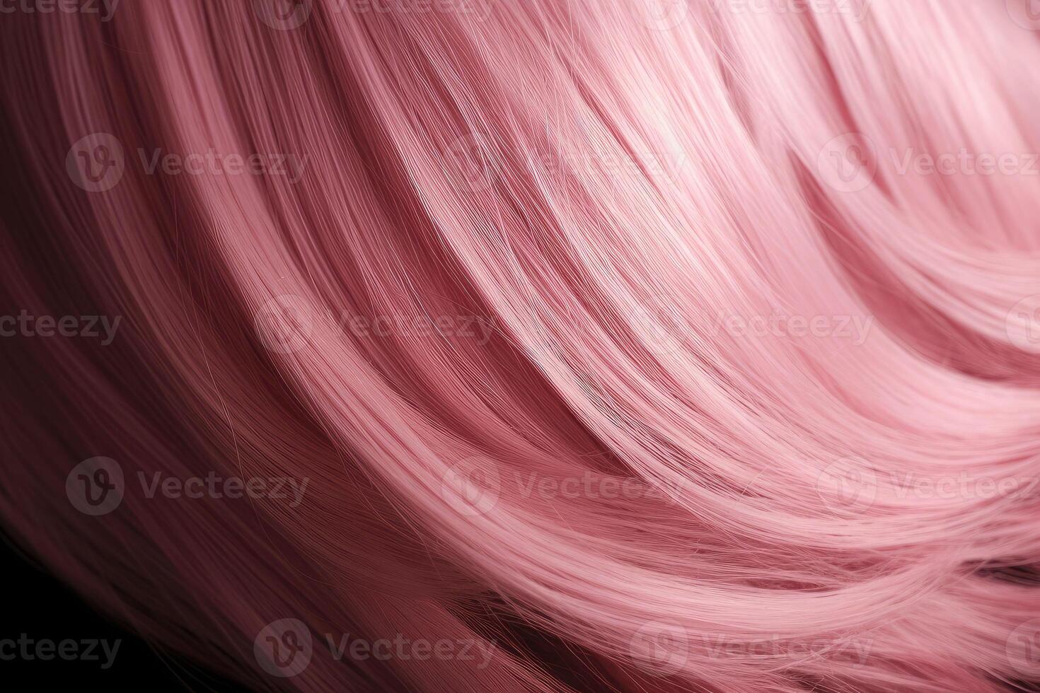 hermosa rosado pelo antecedentes. sano suave brillante cabello. generativo ai foto