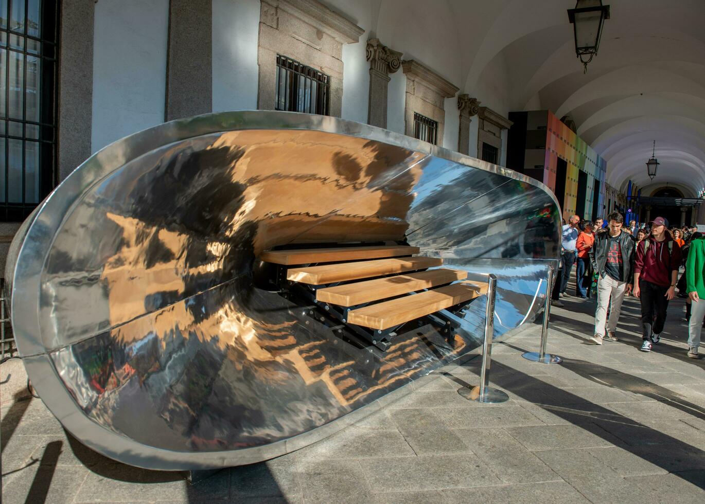 Italy 2023 State University of Milan with artistic installations photo