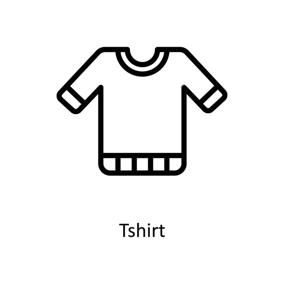 T shirt  Vector   outline Icons. Simple stock illustration stock