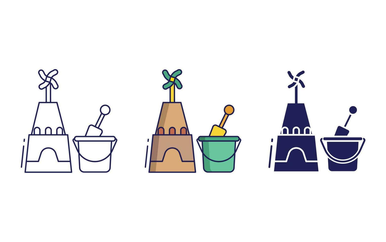 sand bucket vector icon