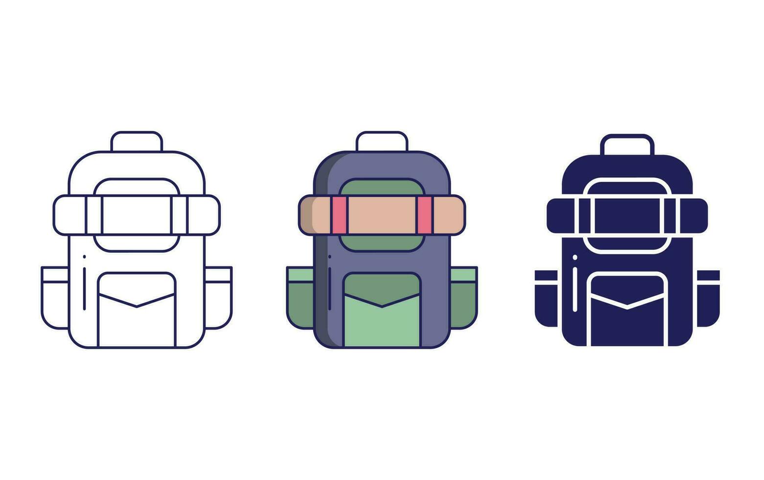 Backpack vector icon