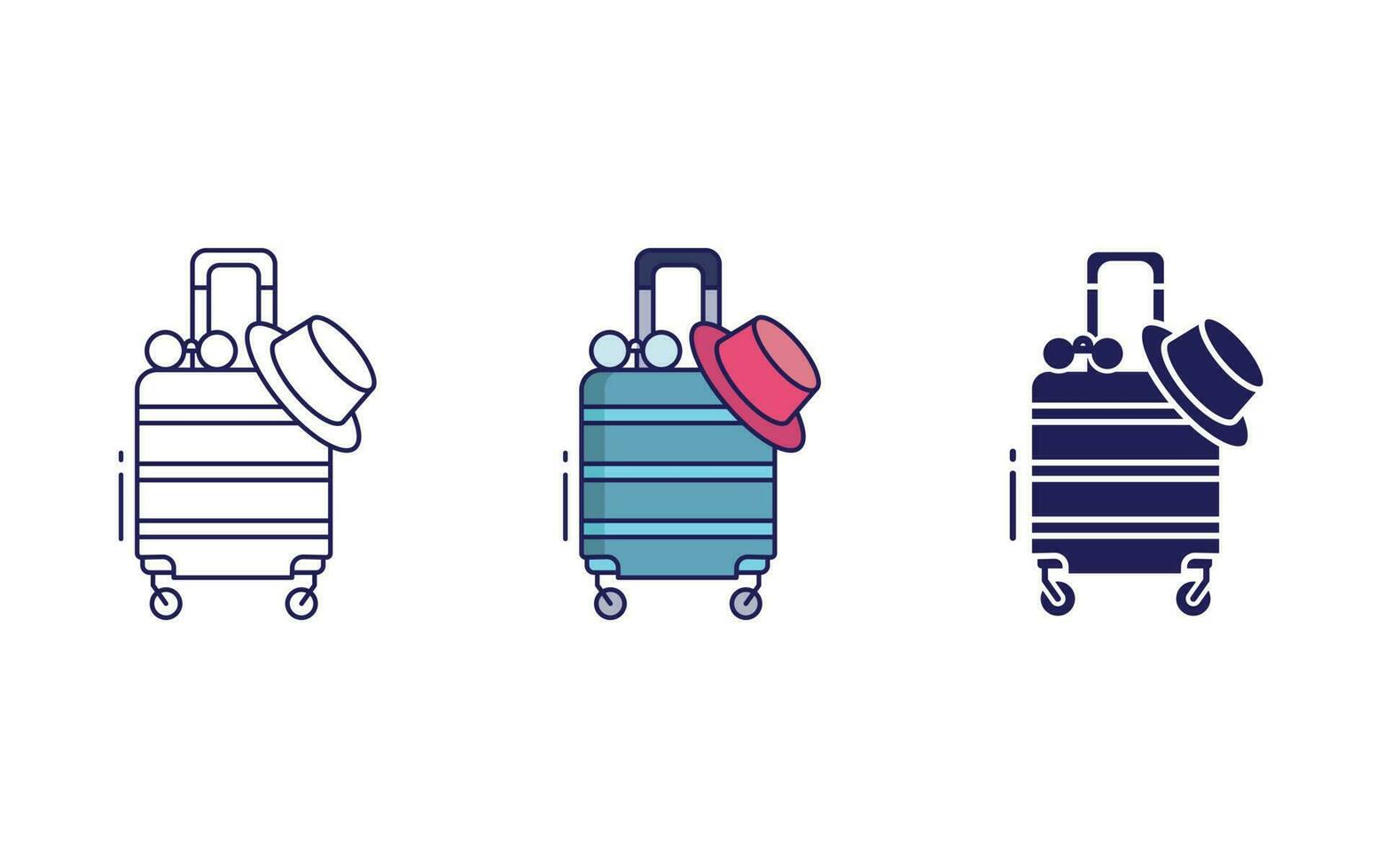 travel bag vector icon