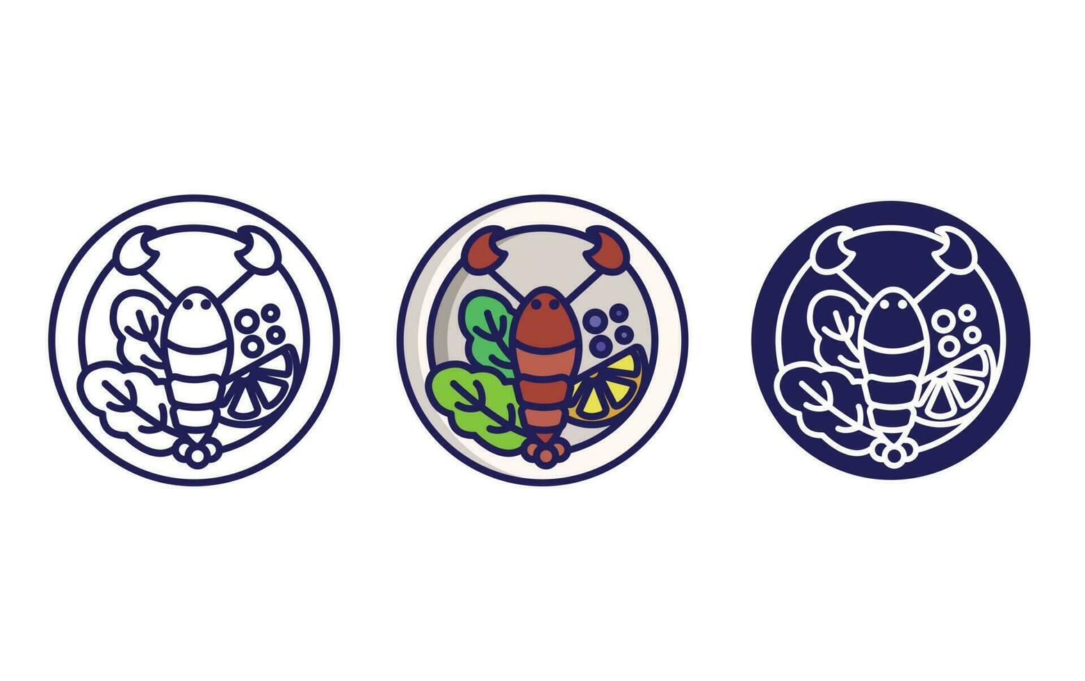 Sea food vector icon