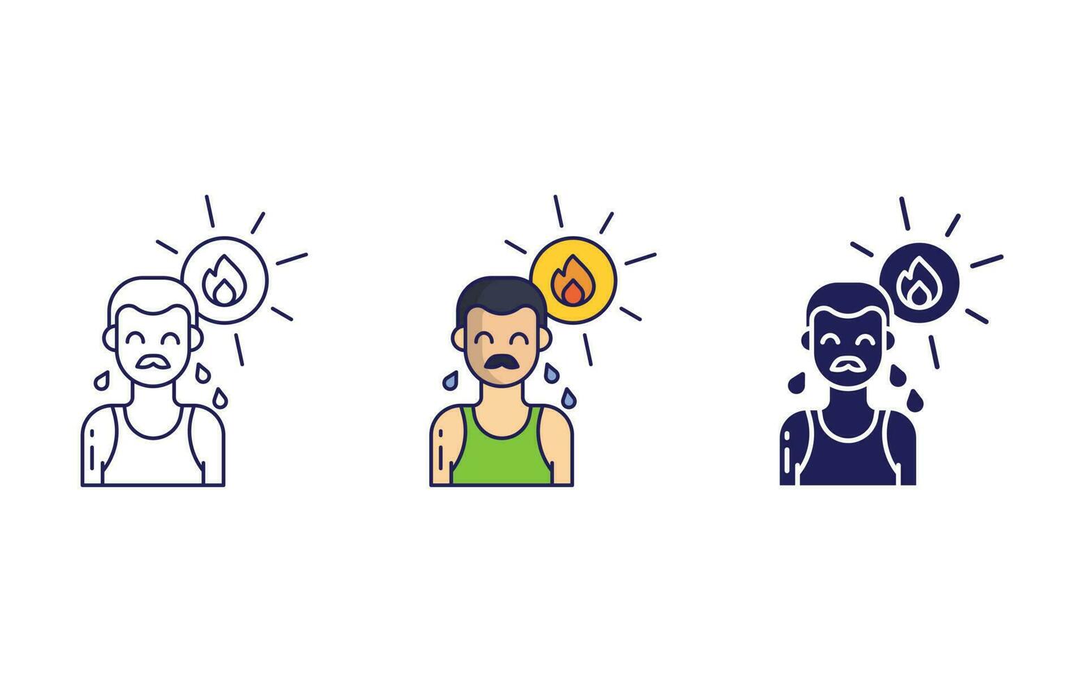 Sunburn vector icon