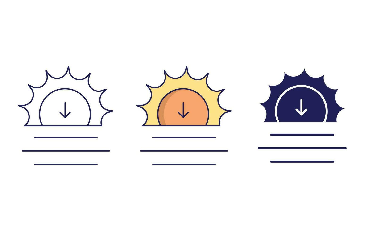 Sunset vector icon
