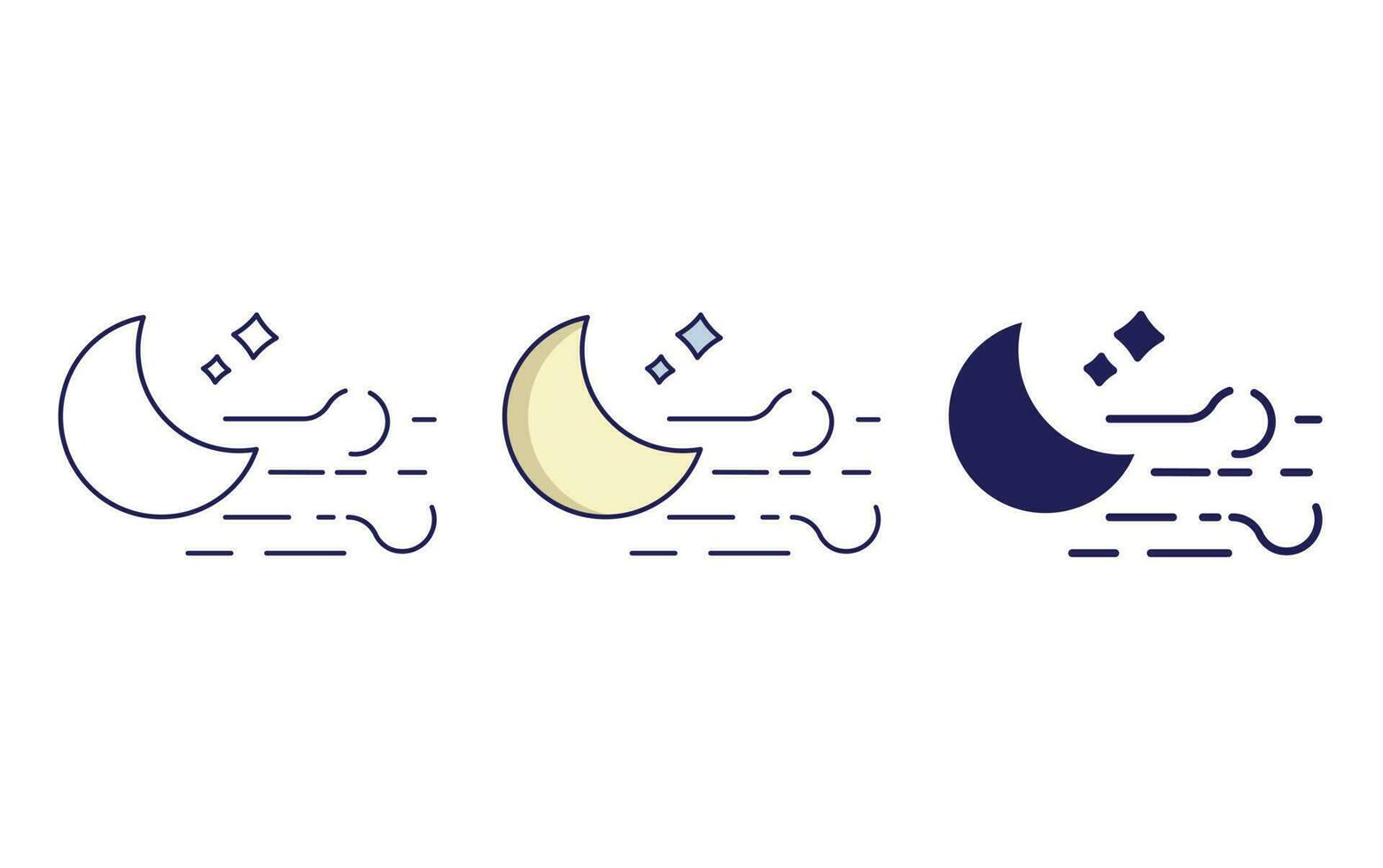 Moon vector icon