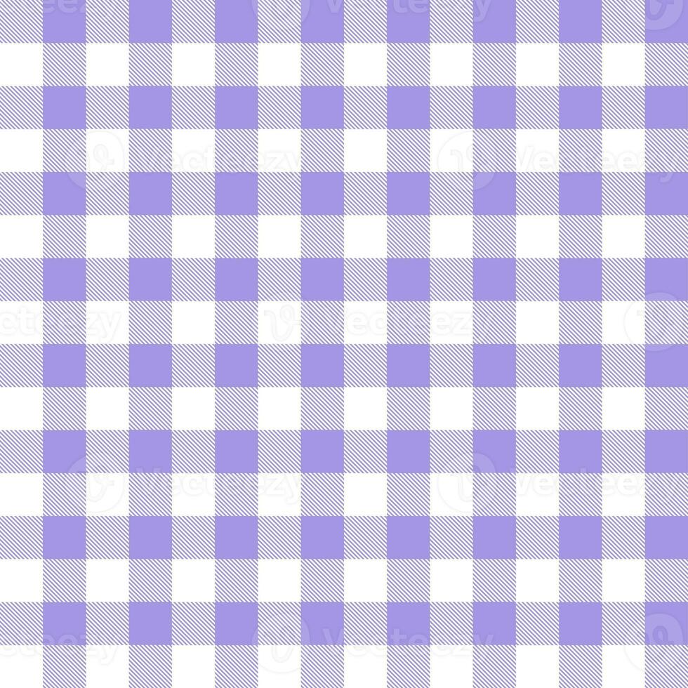 Gingham seamless pattern, purple and white, can be used in the design of fashion clothes. Bedding sets, curtains, tablecloths, notebooks, gift wrapping paper photo
