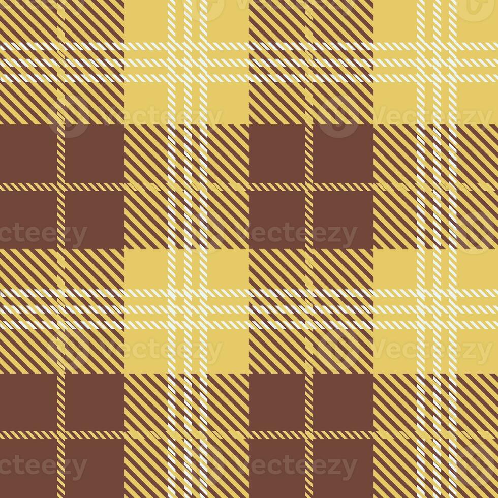 Tartan seamless pattern, brown and yellow, can be used in the design of fashion clothes. Bedding, curtains, tablecloths photo