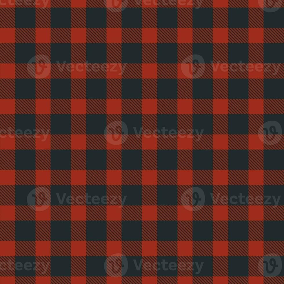 Gingham seamless pattern, black and red, can be used in the design of fashion clothes. Bedding, curtains, tablecloths photo