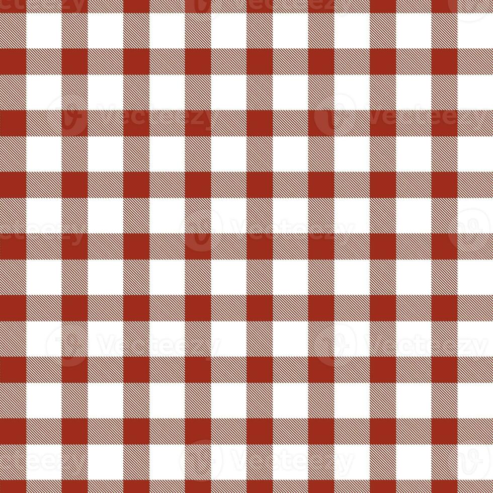 Gingham seamless pattern, red and white, can be used in the design of fashion clothes. Bedding, curtains, tablecloths photo