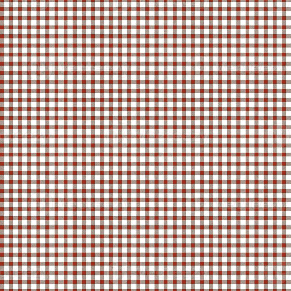 Gingham seamless pattern, red and white, can be used in the design of fashion clothes. Bedding, curtains, tablecloths photo