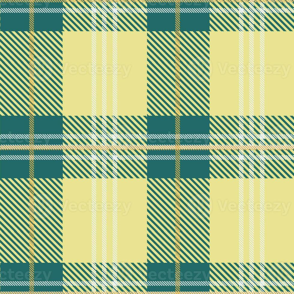 Tartan seamless pattern, green and yellow, can be used in fashion design. Bedding, curtains, tablecloths photo