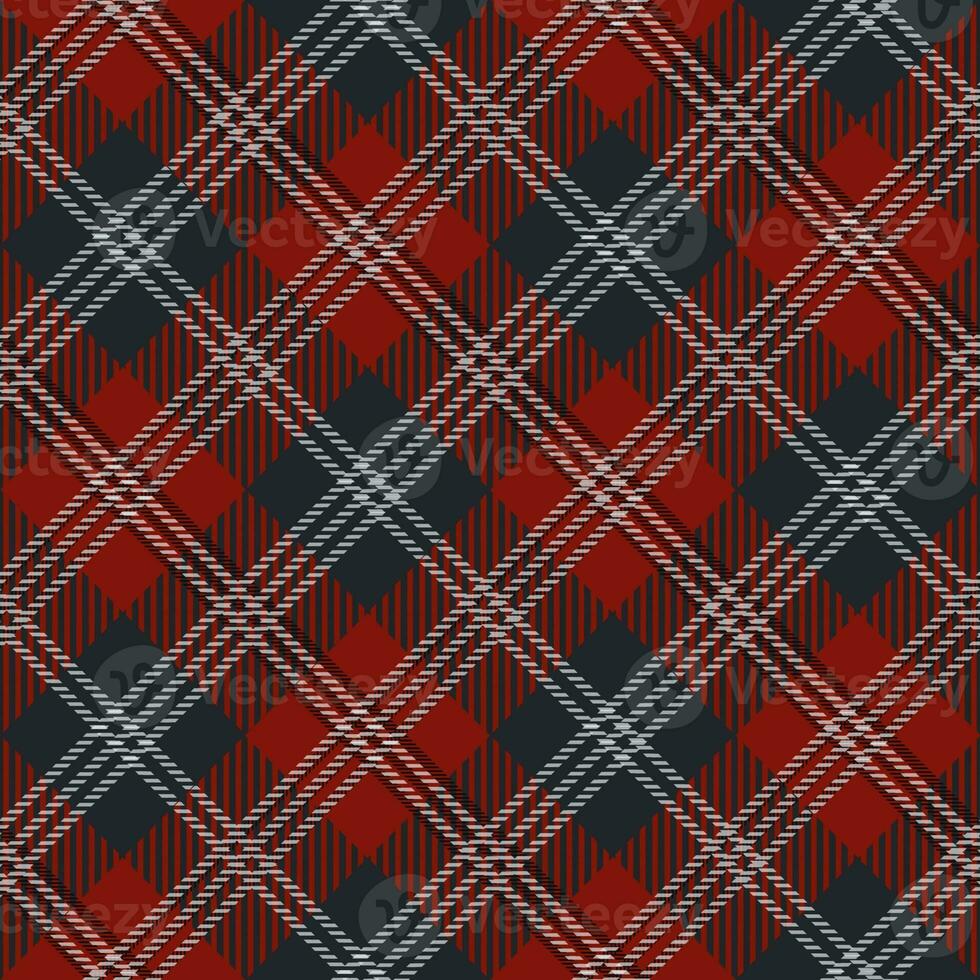 Tartan seamless pattern, black and red can be used in fashion design. Bedding, curtains, tablecloths photo