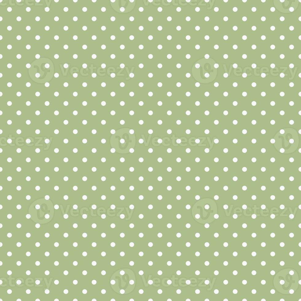 Polka dots seamless patterns, white and green, can be used in the design of fashion clothes. Bedding, curtains, tablecloths photo