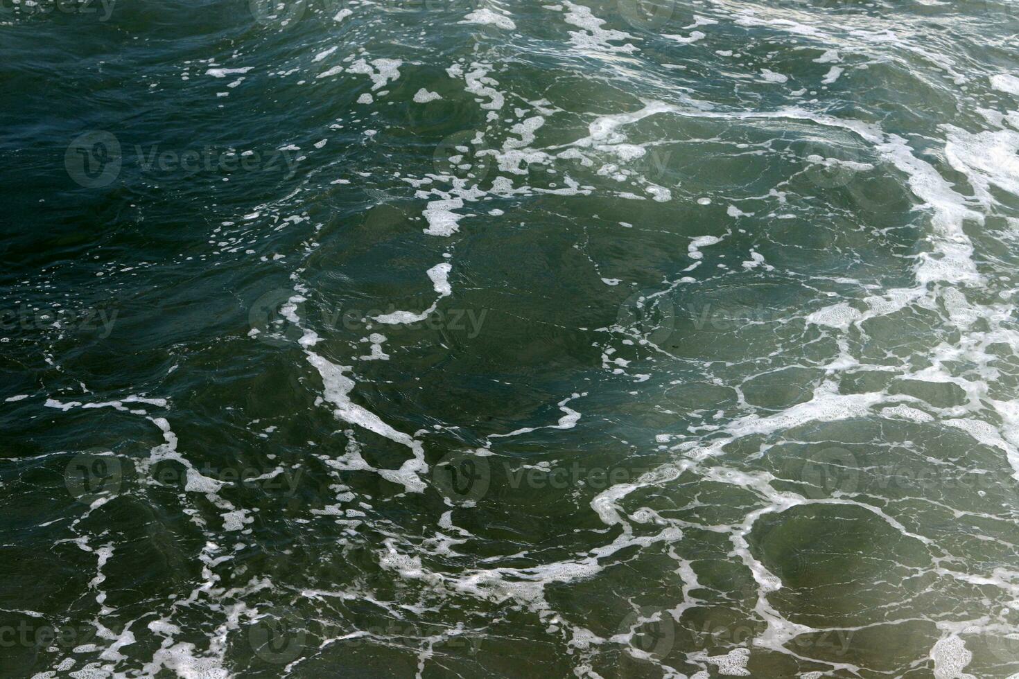 The color of sea water on the Mediterranean coast. photo