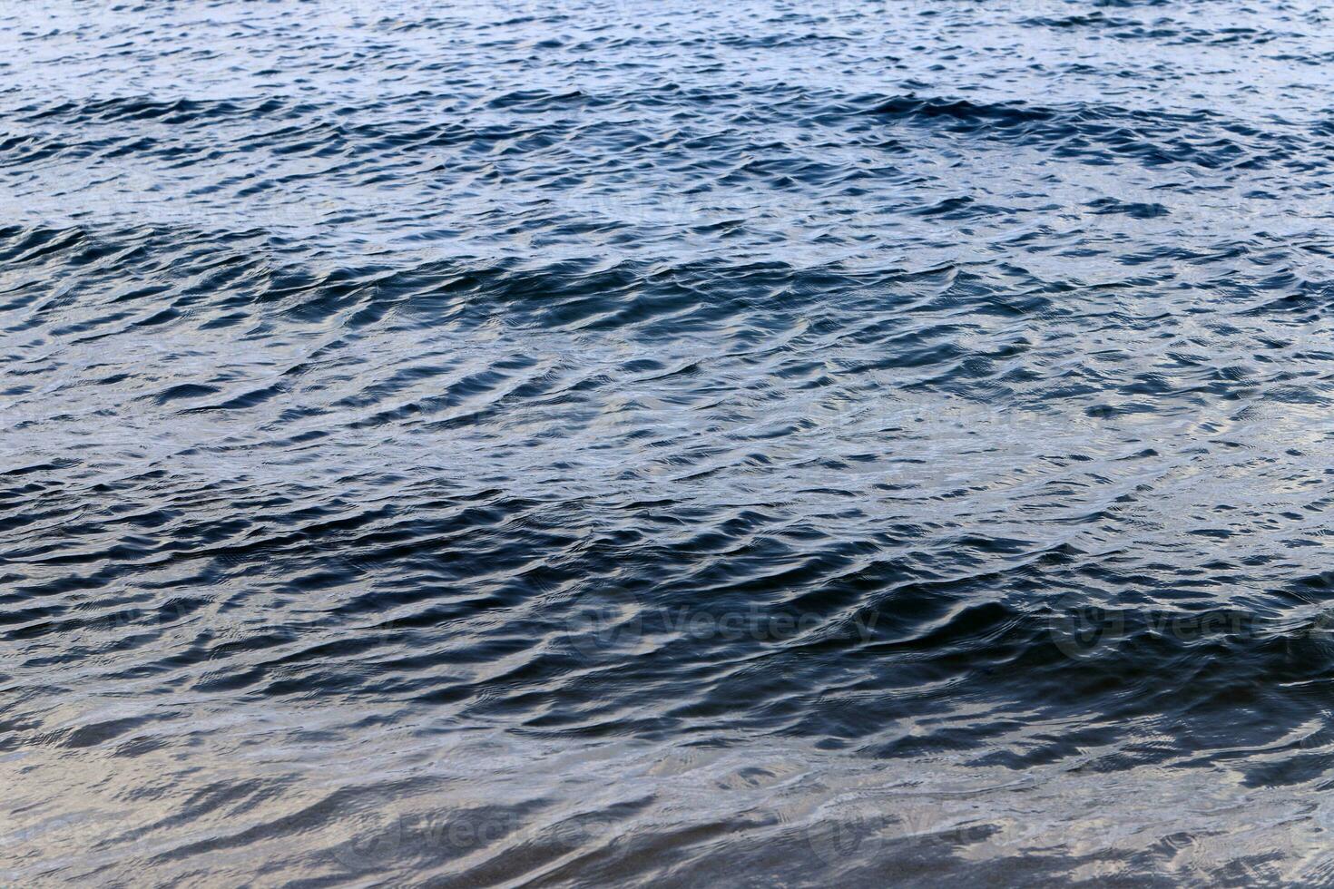 The color of sea water on the Mediterranean coast. photo