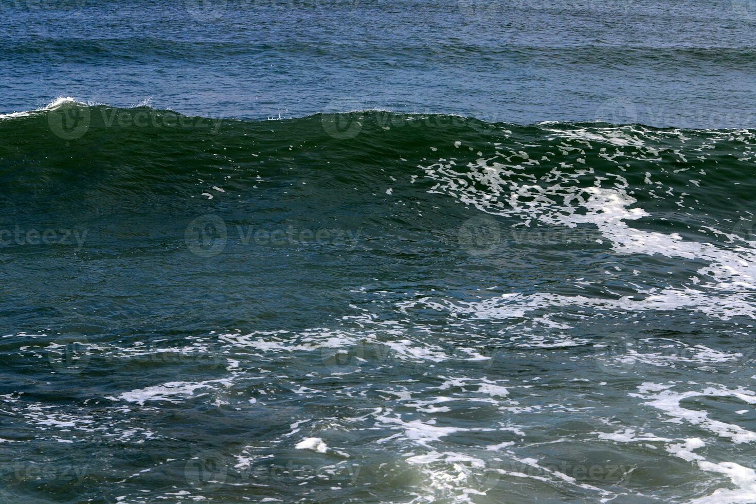 The color of sea water on the Mediterranean coast. photo