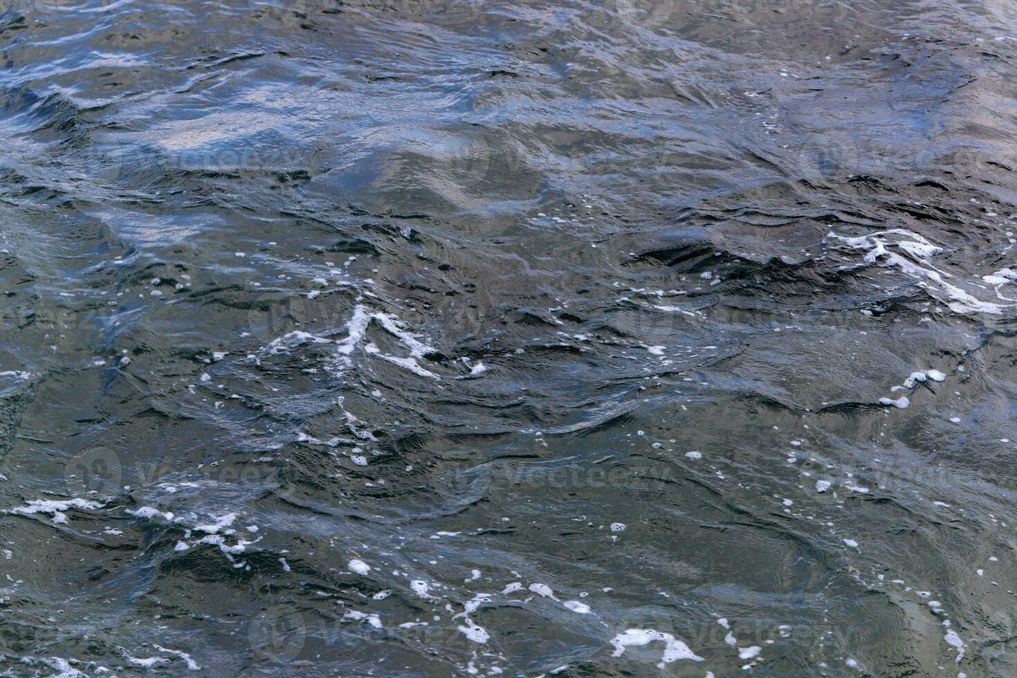 The color of sea water on the Mediterranean coast. photo