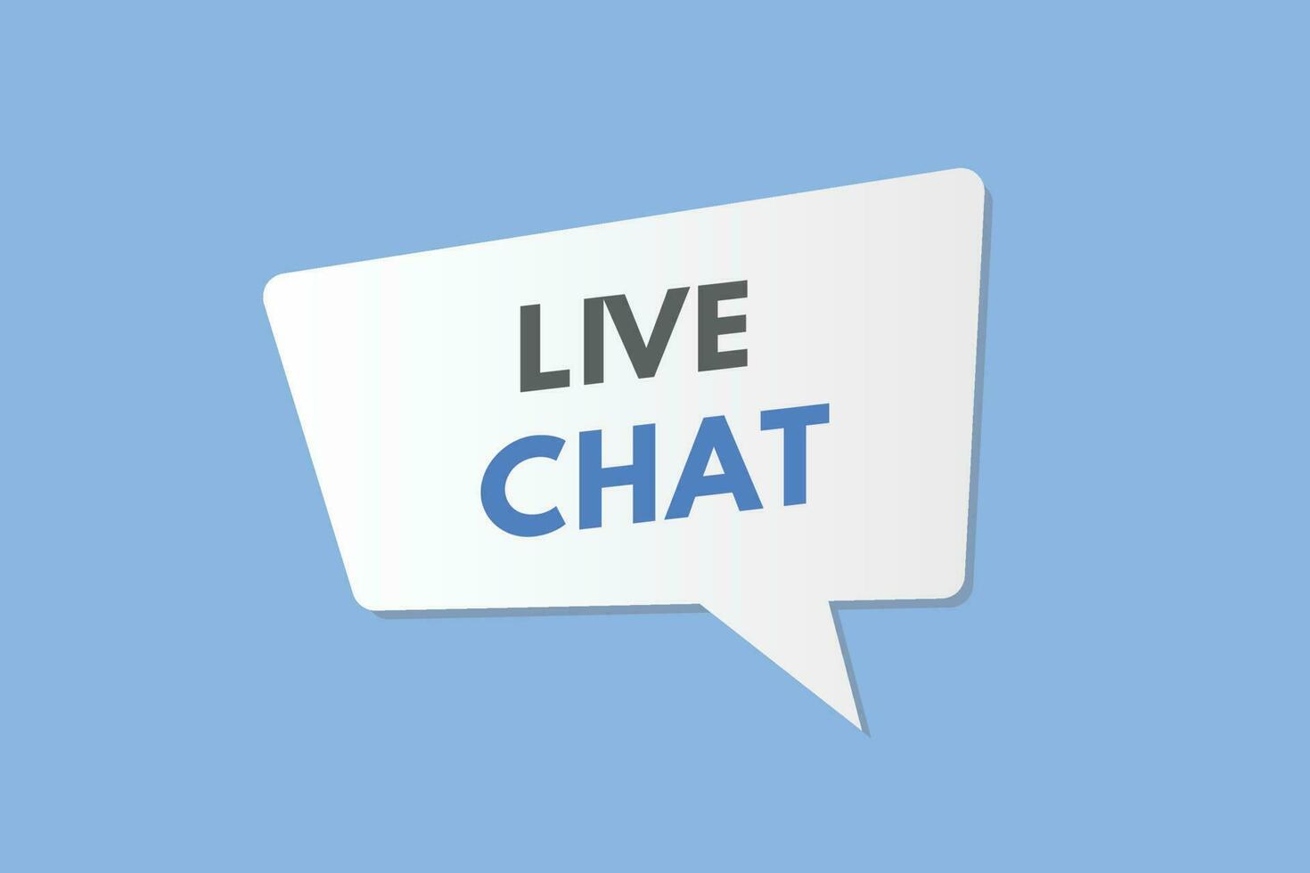 Live Chat text Button. Live Chat Sign Icon Label Sticker Web Buttons vector