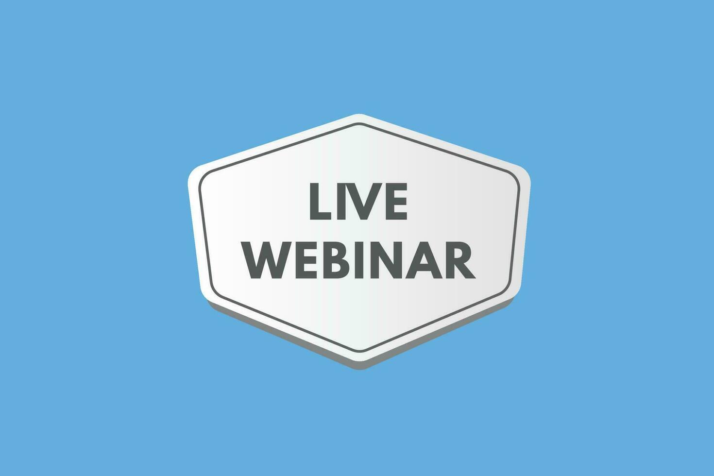 Live Webinar text Button. Live Webinar Sign Icon Label Sticker Web Buttons vector
