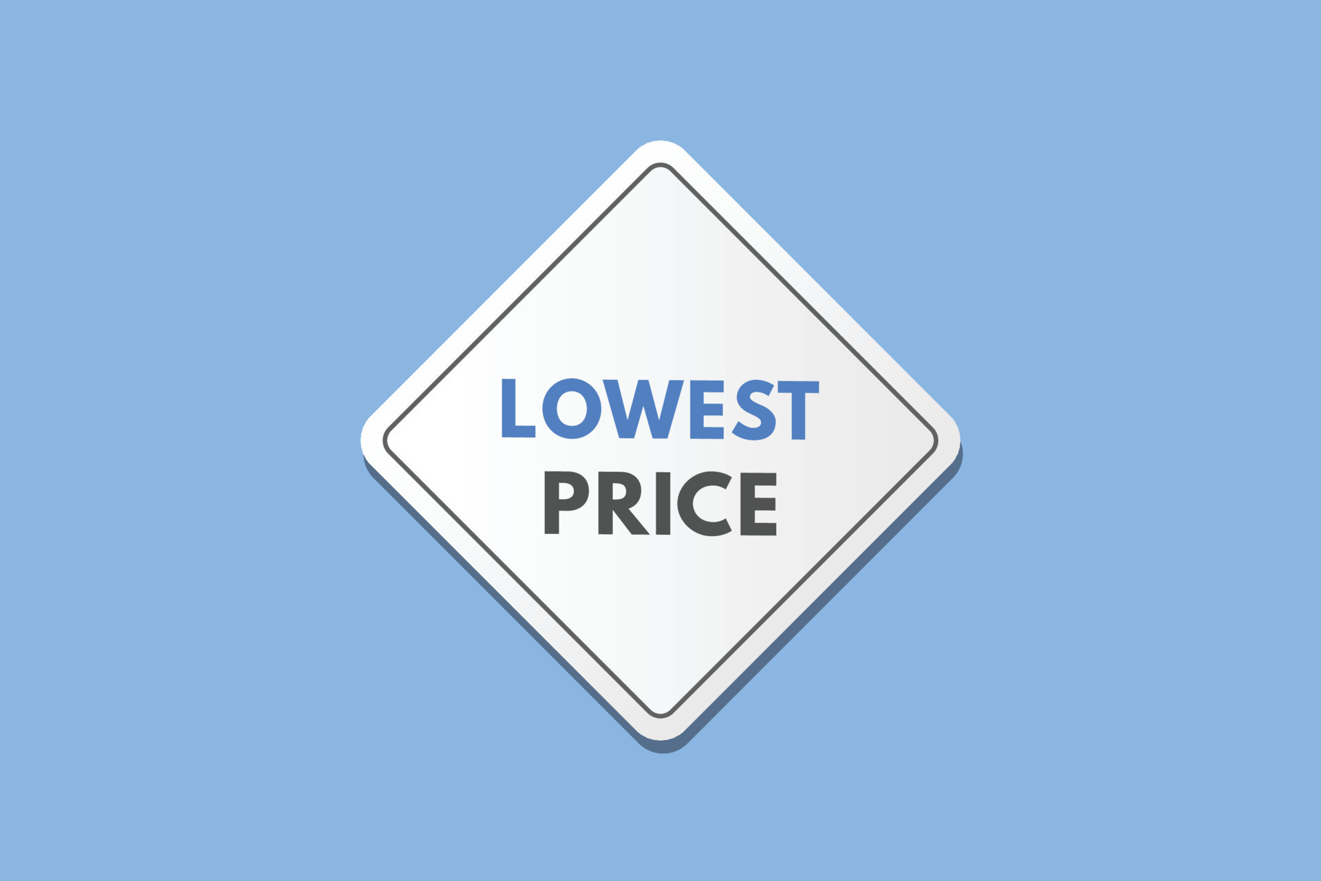 Lowest Price text Button. Lowest Price Sign Icon Label Sticker 