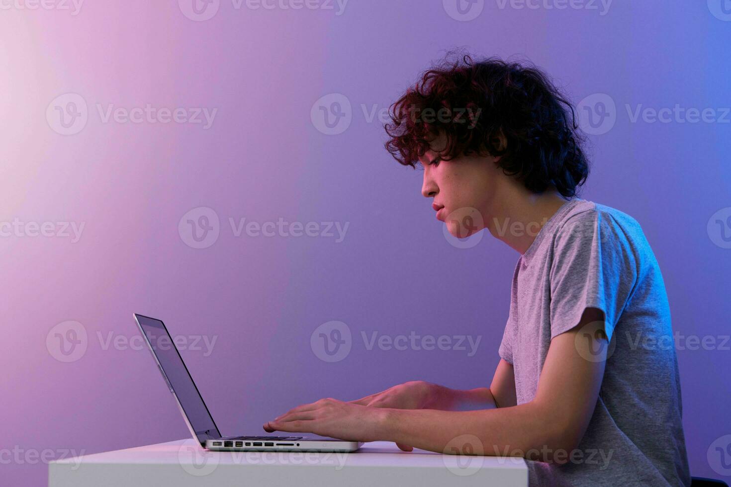 guy online games positive fun Internet isolated background photo