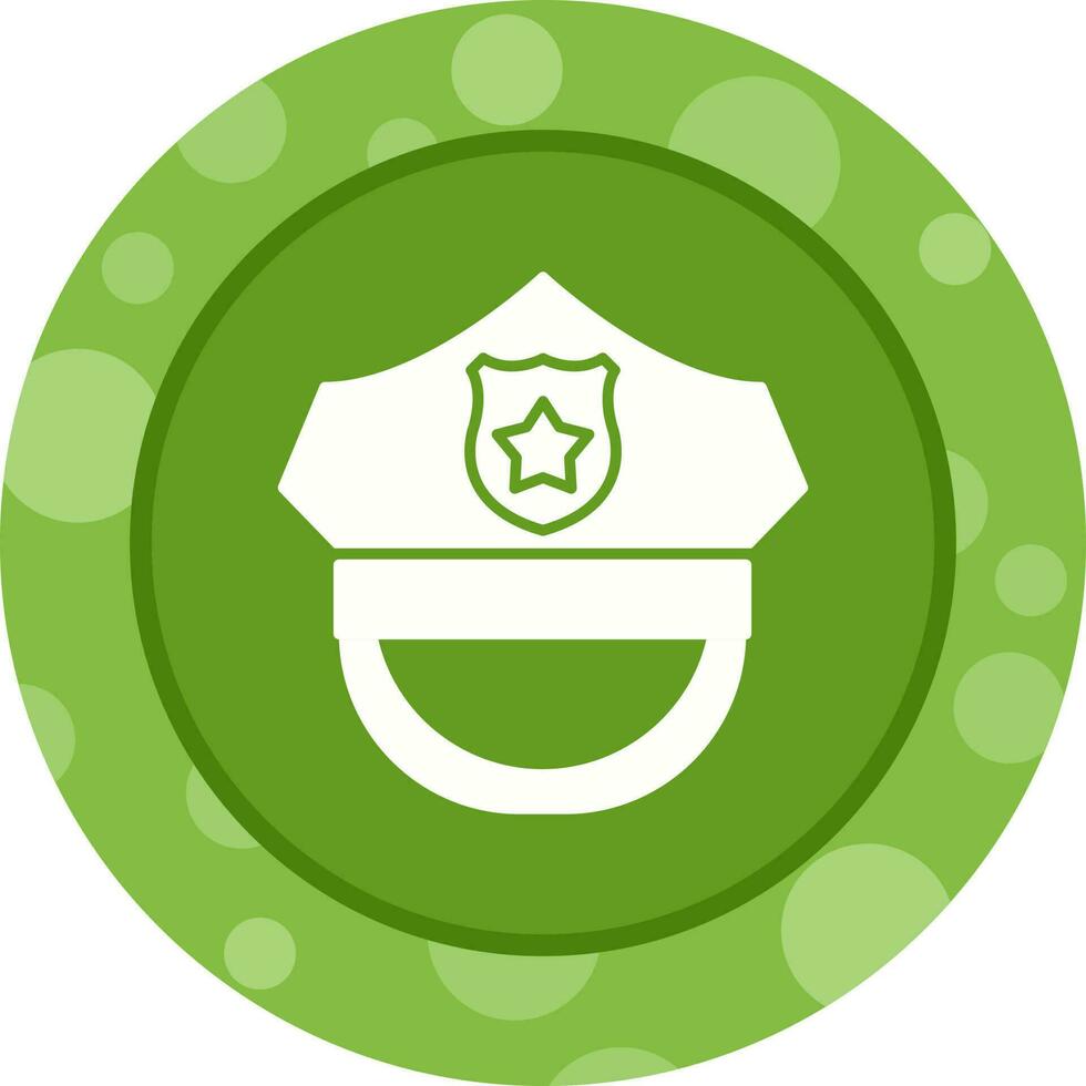 icono de vector de sombrero de policía