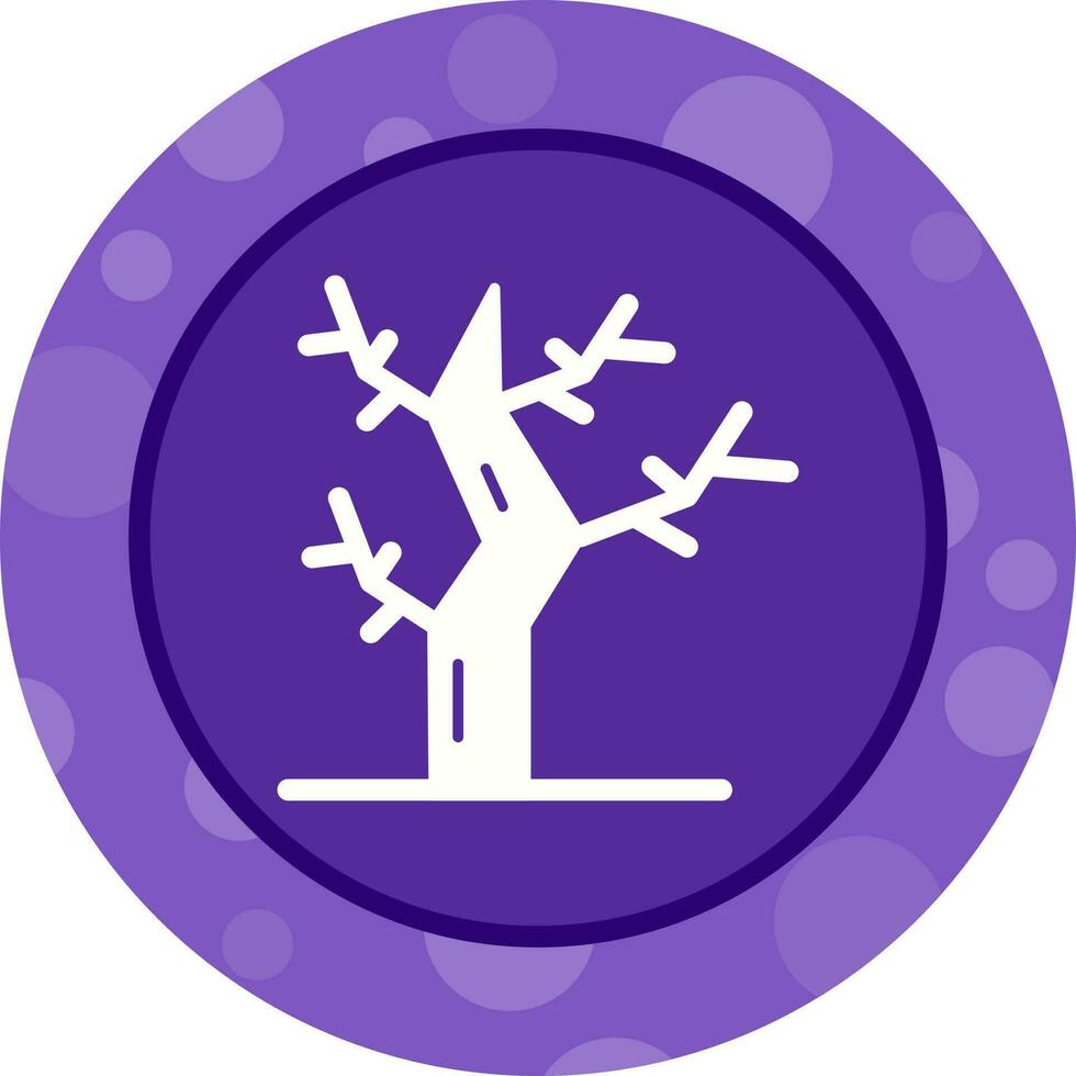 icono de vector de árbol seco