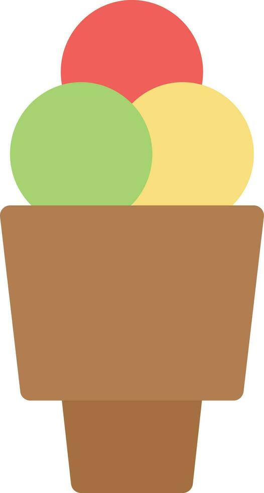 ilustración de vector de helado en un fondo. símbolos de calidad premium. iconos vectoriales para concepto y diseño gráfico.