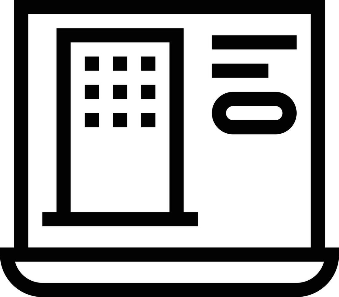 ilustración de vector de computadora portátil en un fondo. símbolos de calidad premium. iconos vectoriales para concepto y diseño gráfico.