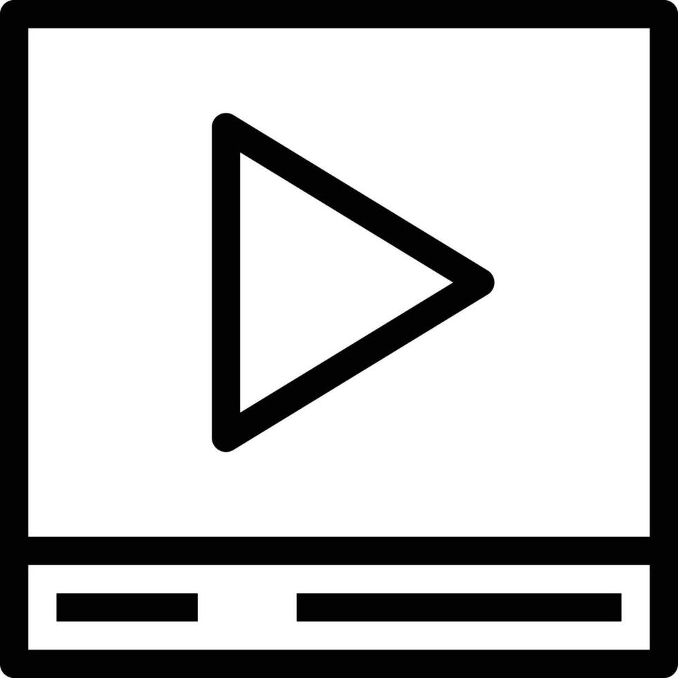 ilustración de vector de reproductor de video en un fondo. símbolos de calidad premium. iconos vectoriales para concepto y diseño gráfico.