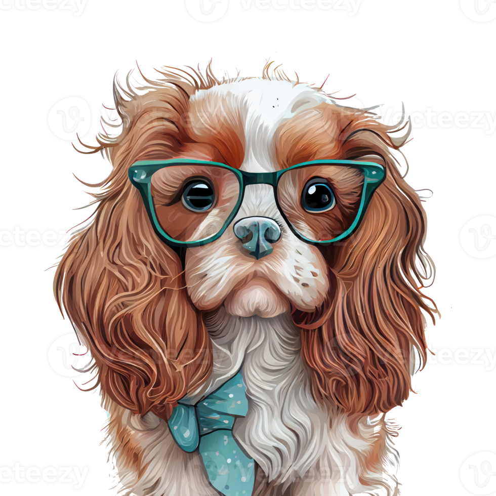 cavaliere re charles spaniel cane . ai generato png