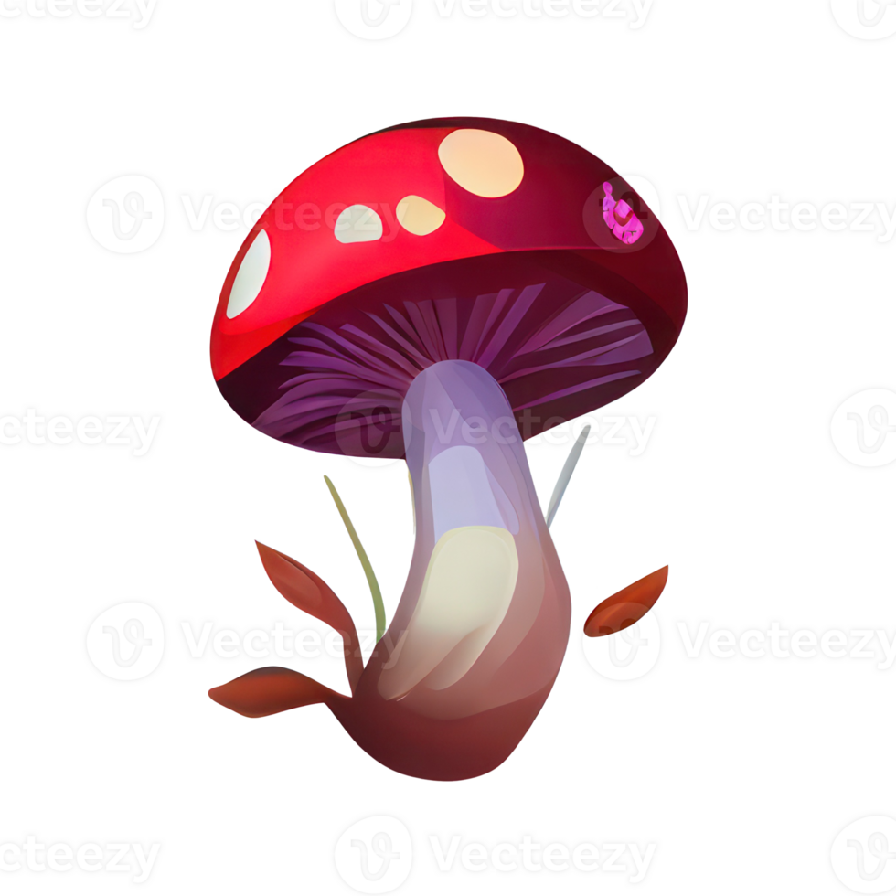 mushroom cartoon style . png
