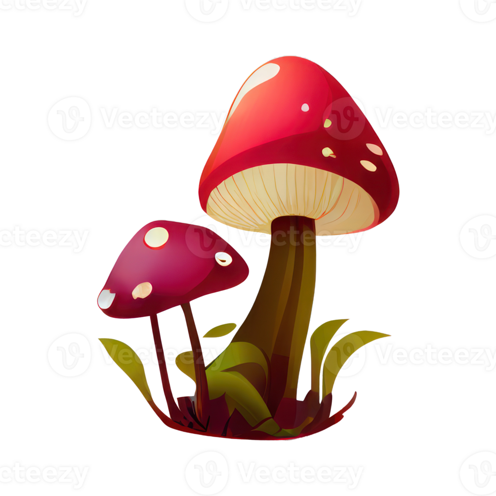mushroom cartoon style . png