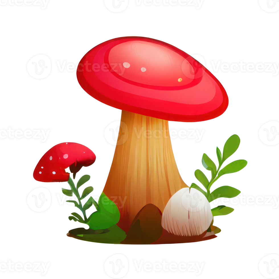 mushroom cartoon style . png