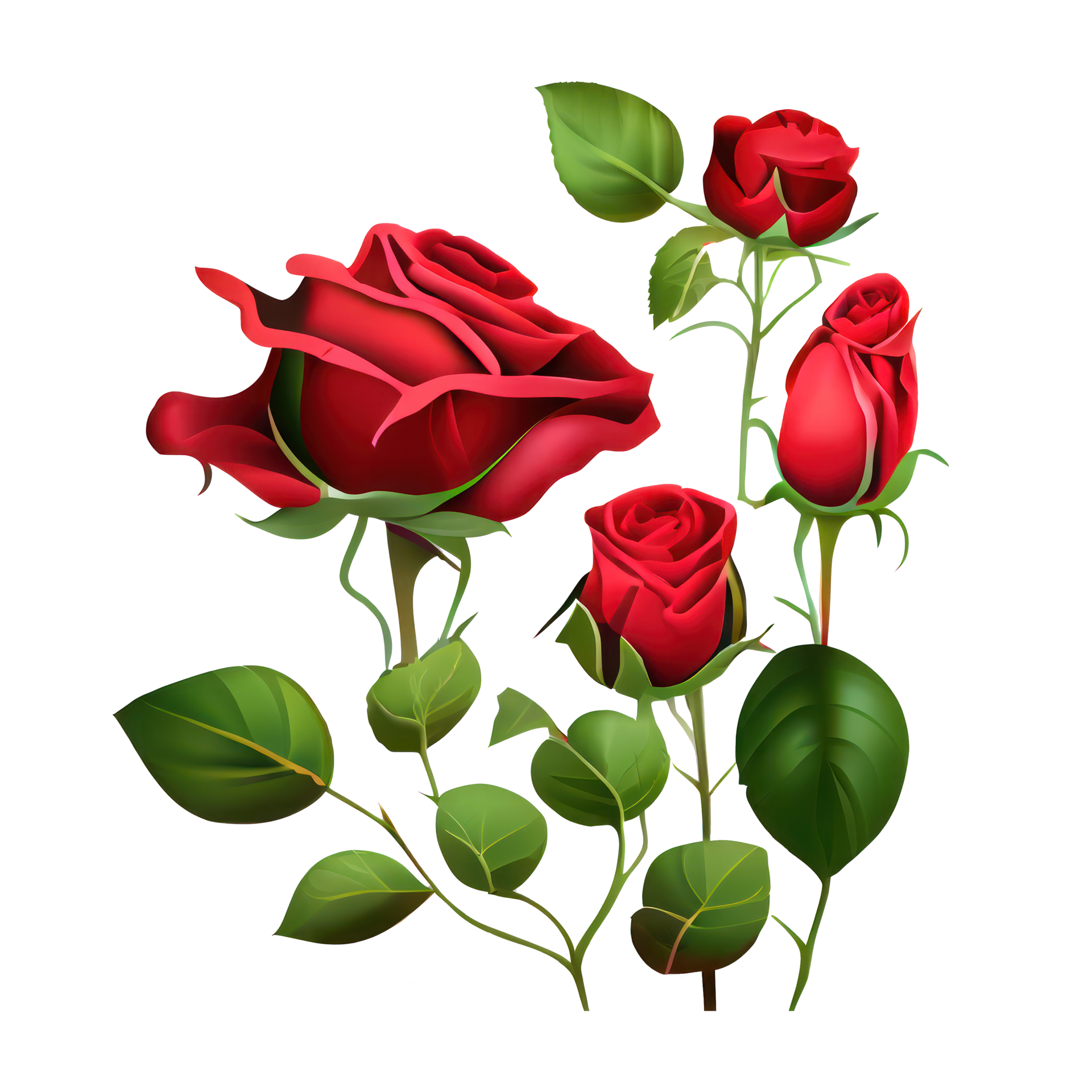 Roses watercolor . AI generated 23241130 PNG