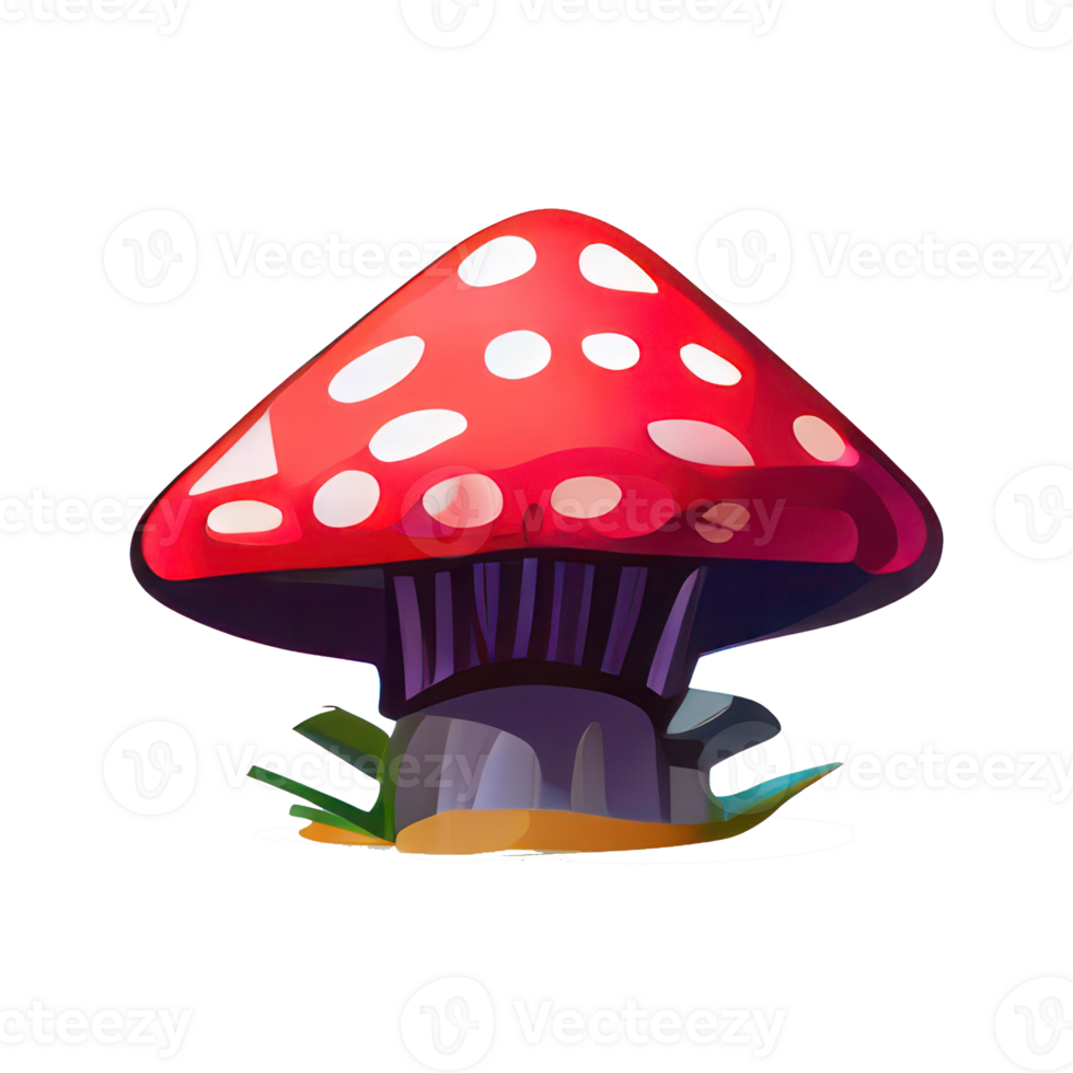 mushroom cartoon style . png
