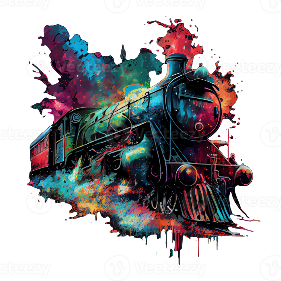 vapeur locomotive . ai généré png