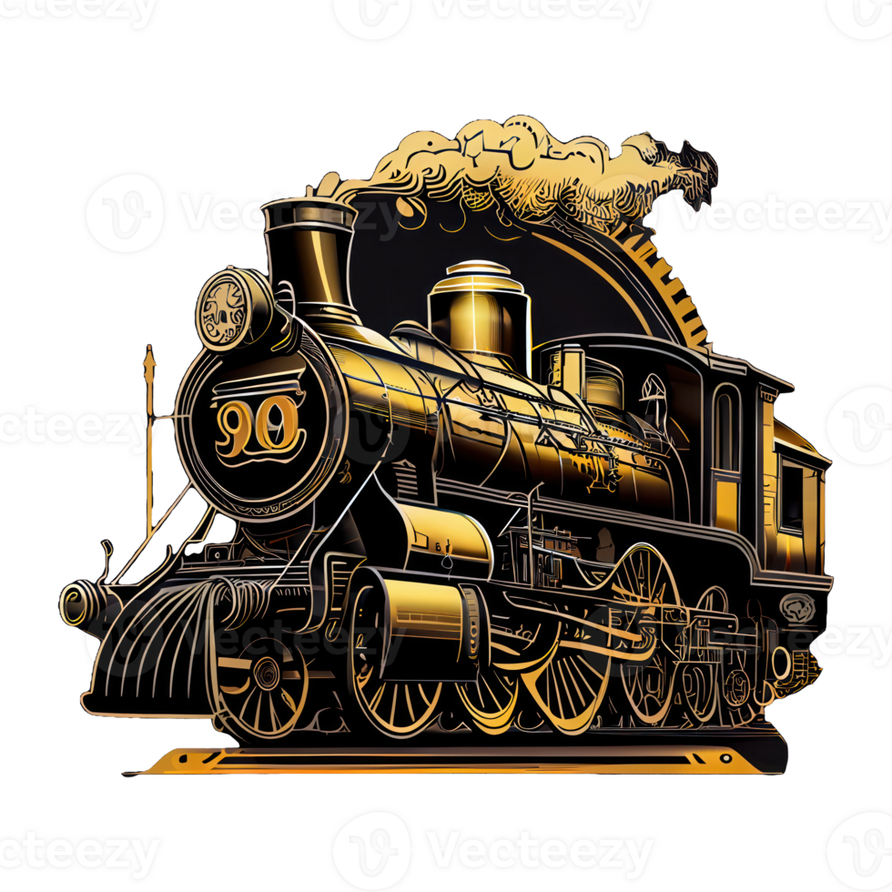 stoom- locomotief . ai gegenereerd png