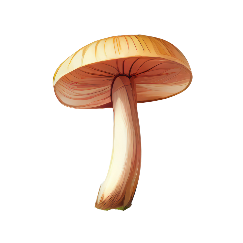 champignon dessin animé style . ai généré png