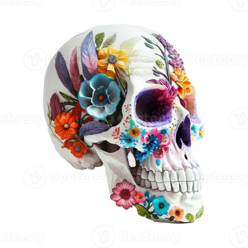dia de los muertos sugar skull . png