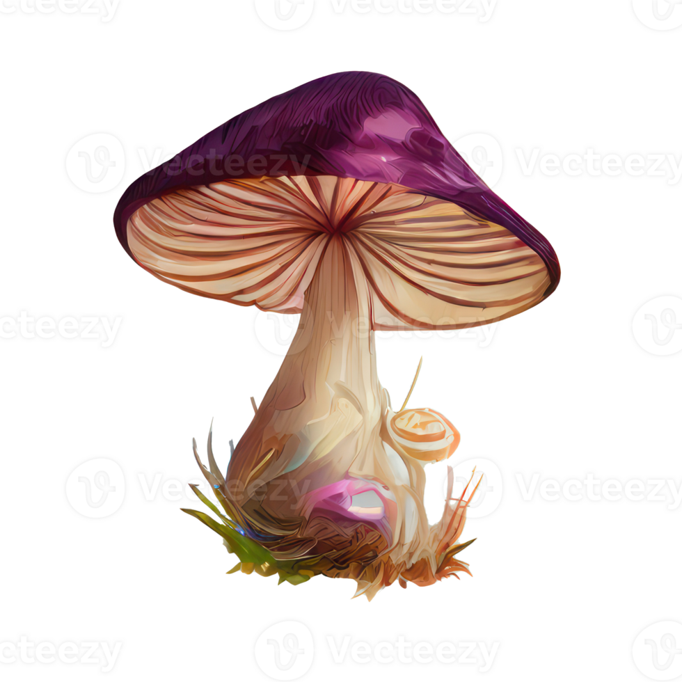 mushroom cartoon style . png