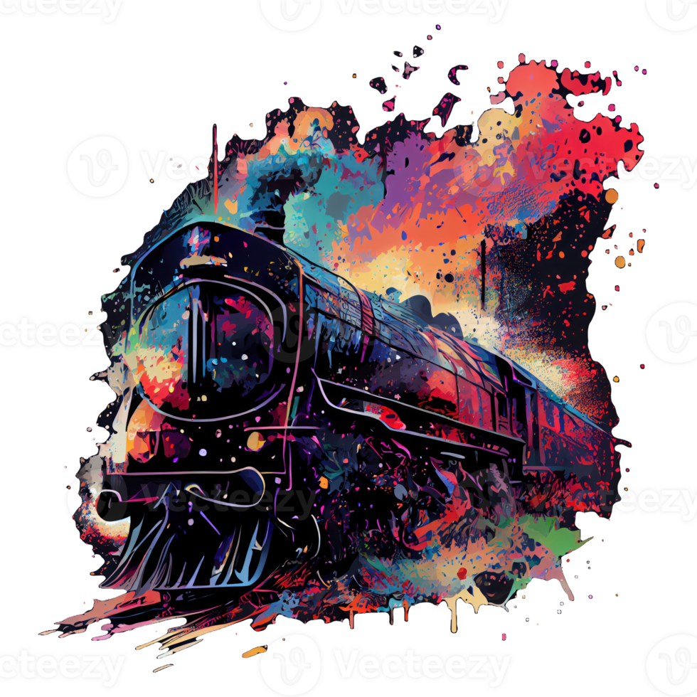 vapor locomotiva . ai gerado png