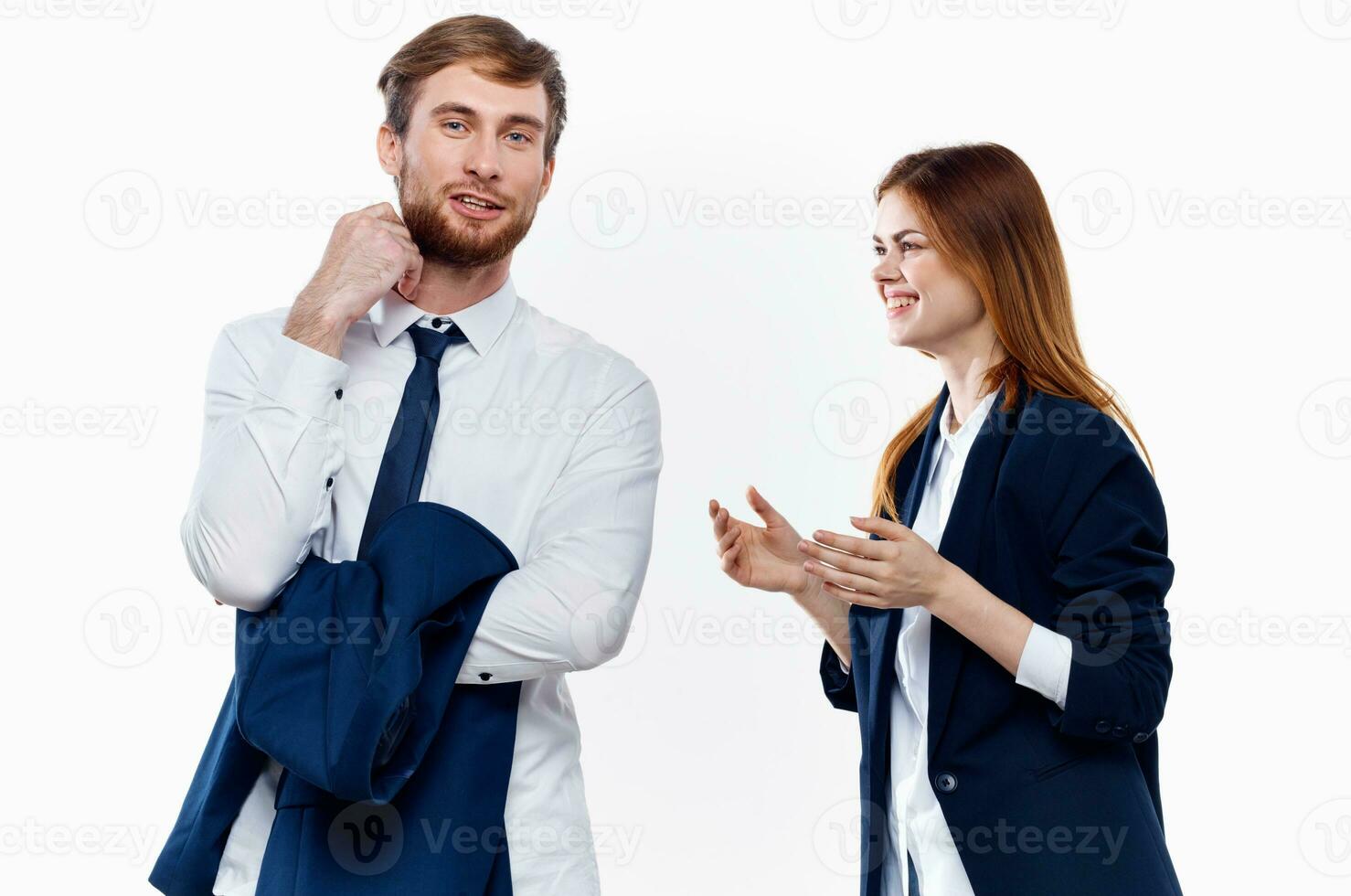 work colleagues communication entrepreneurs office lifestyle light background photo