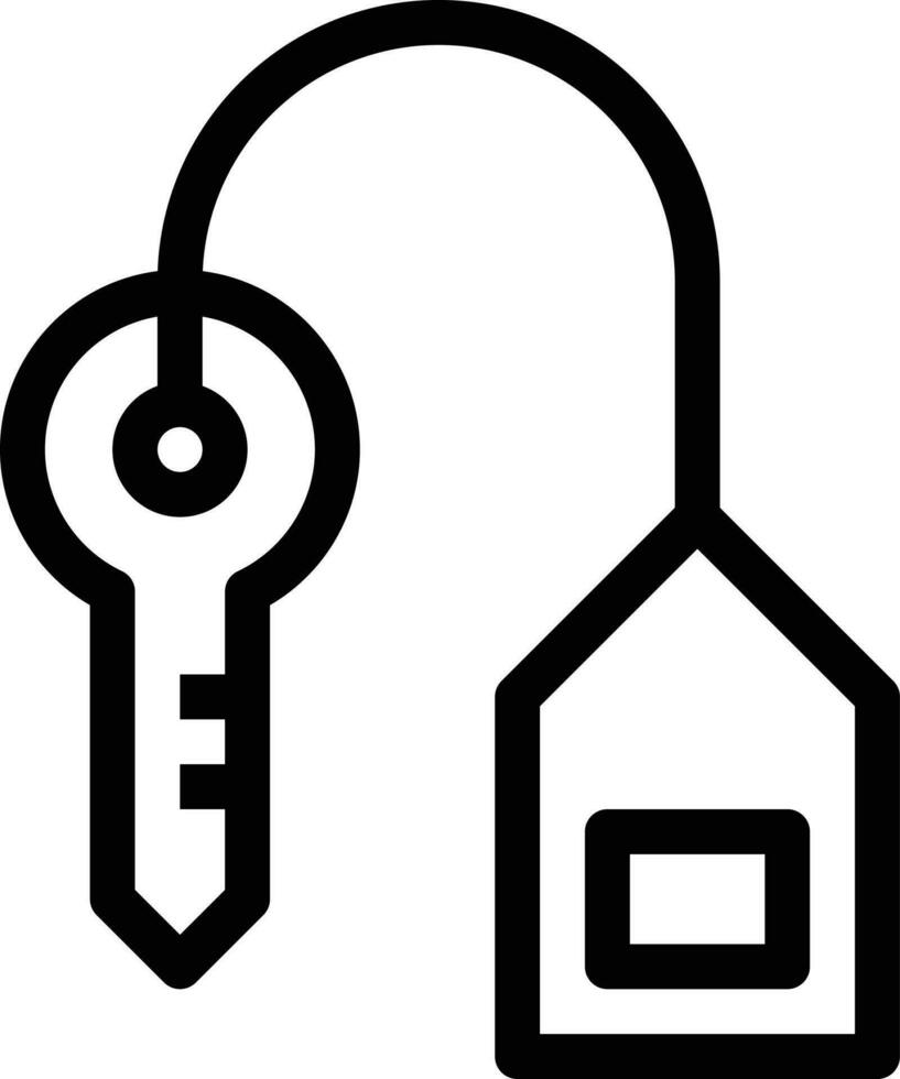 ilustración de vector de llave de habitación en un fondo. símbolos de calidad premium. iconos vectoriales para concepto y diseño gráfico.