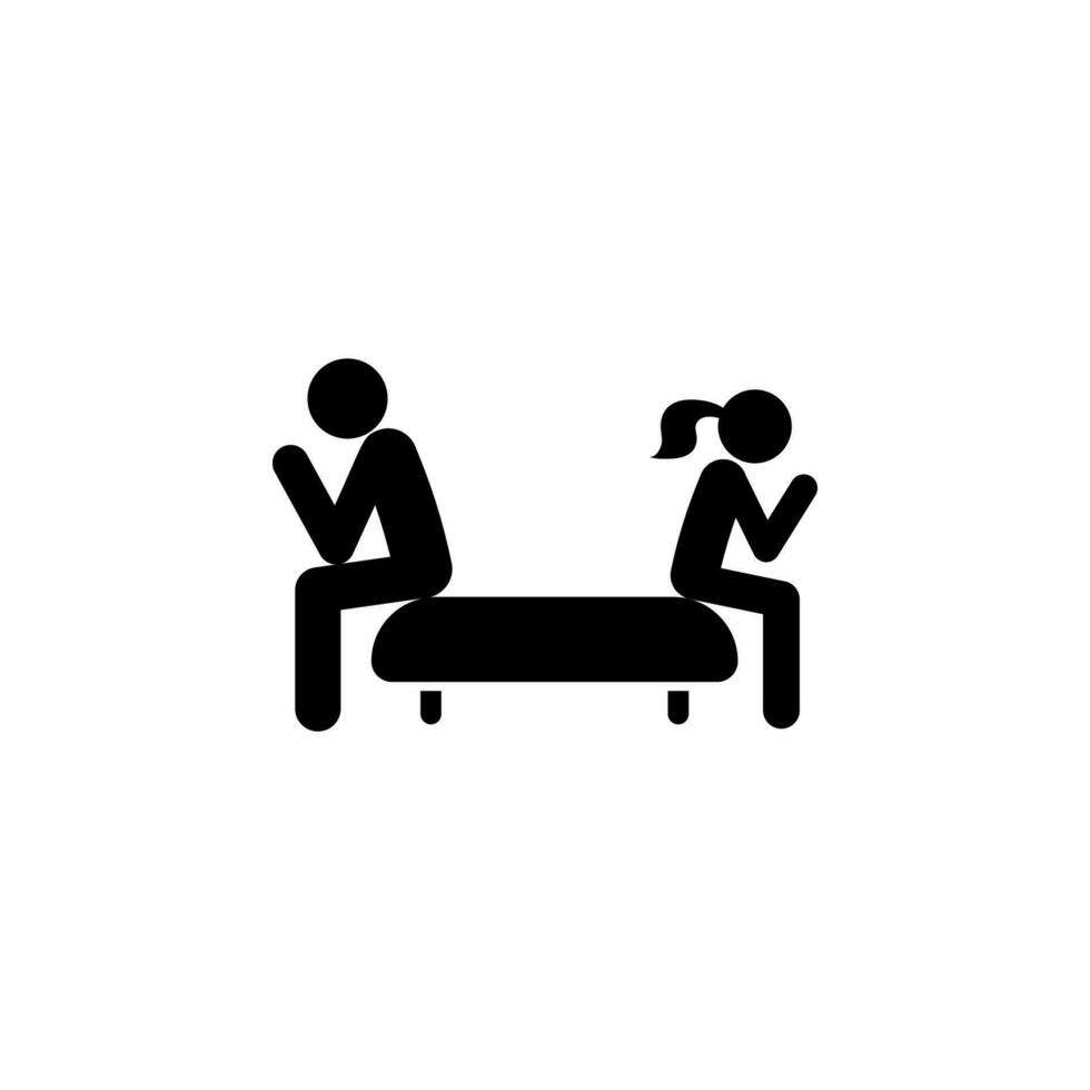 couple's quarrel vector icon illustration