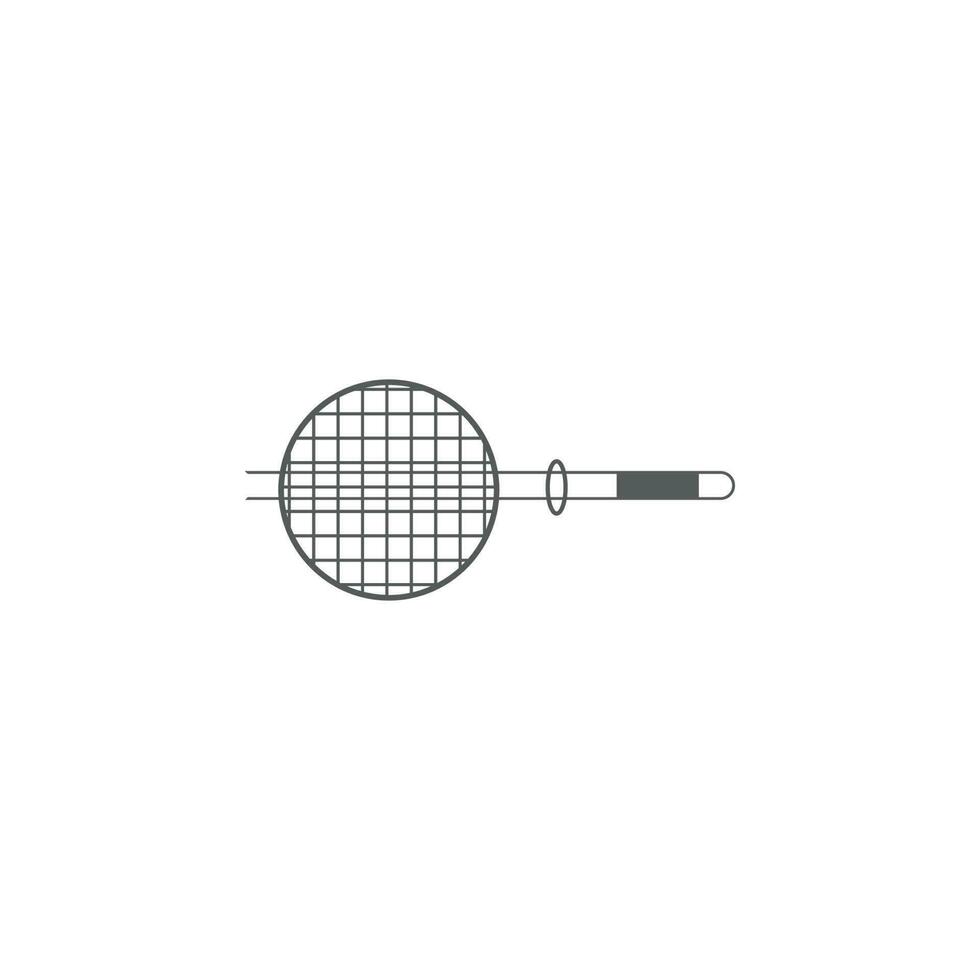 Fish grill vector icon illustration