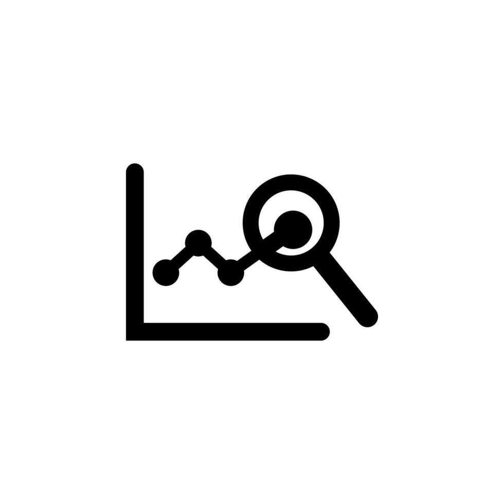 magnifier on the diagram vector icon illustration