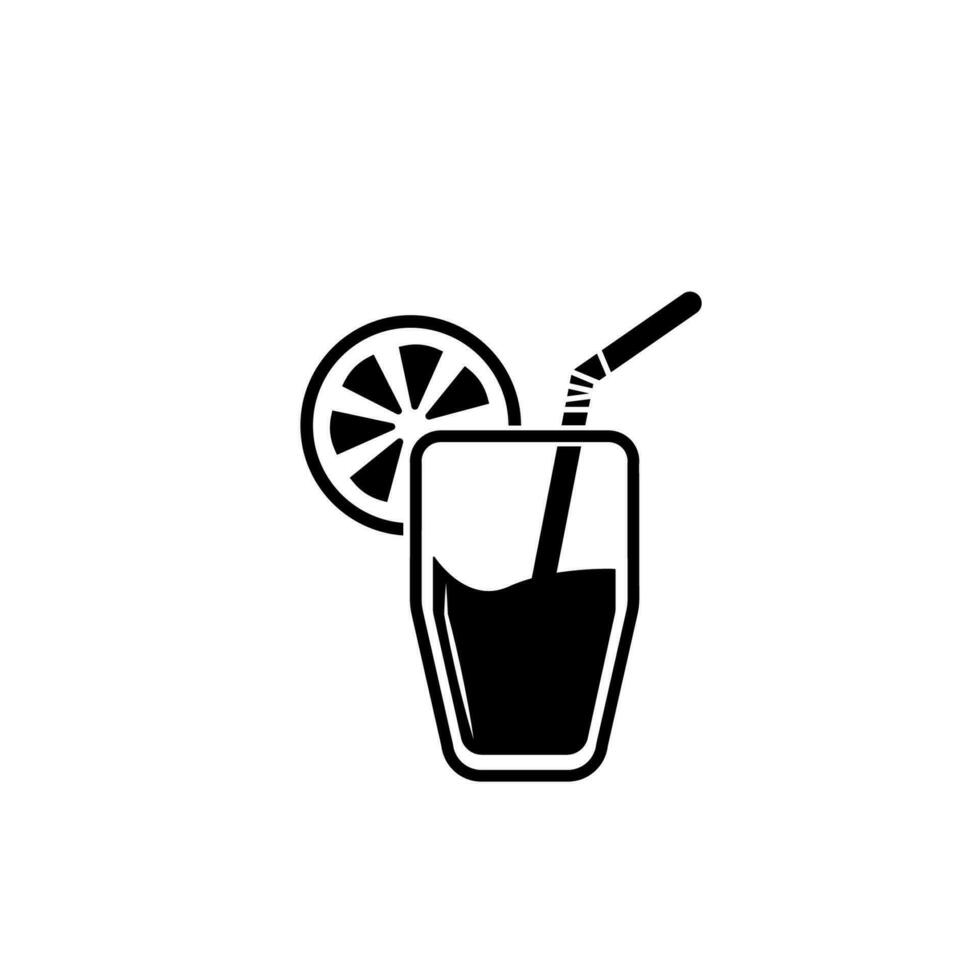 juice in a glass vector icon illustration