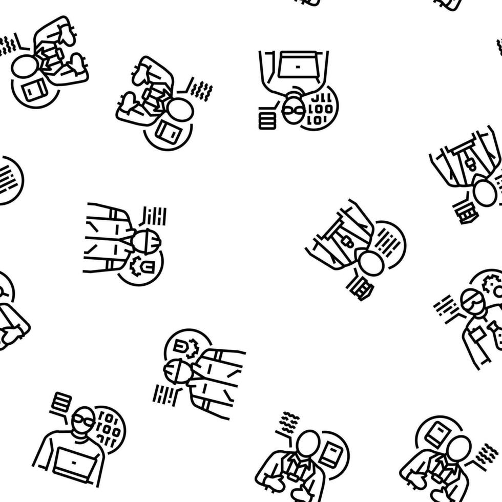 scientist laboratory lab science vector seamless pattern